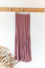mode, solid shirring pants