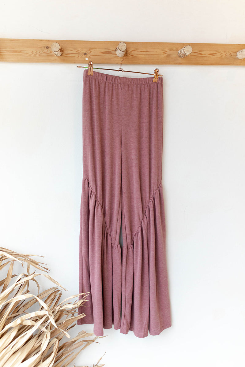 mode, solid shirring pants