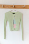 color block cardigan and tank set