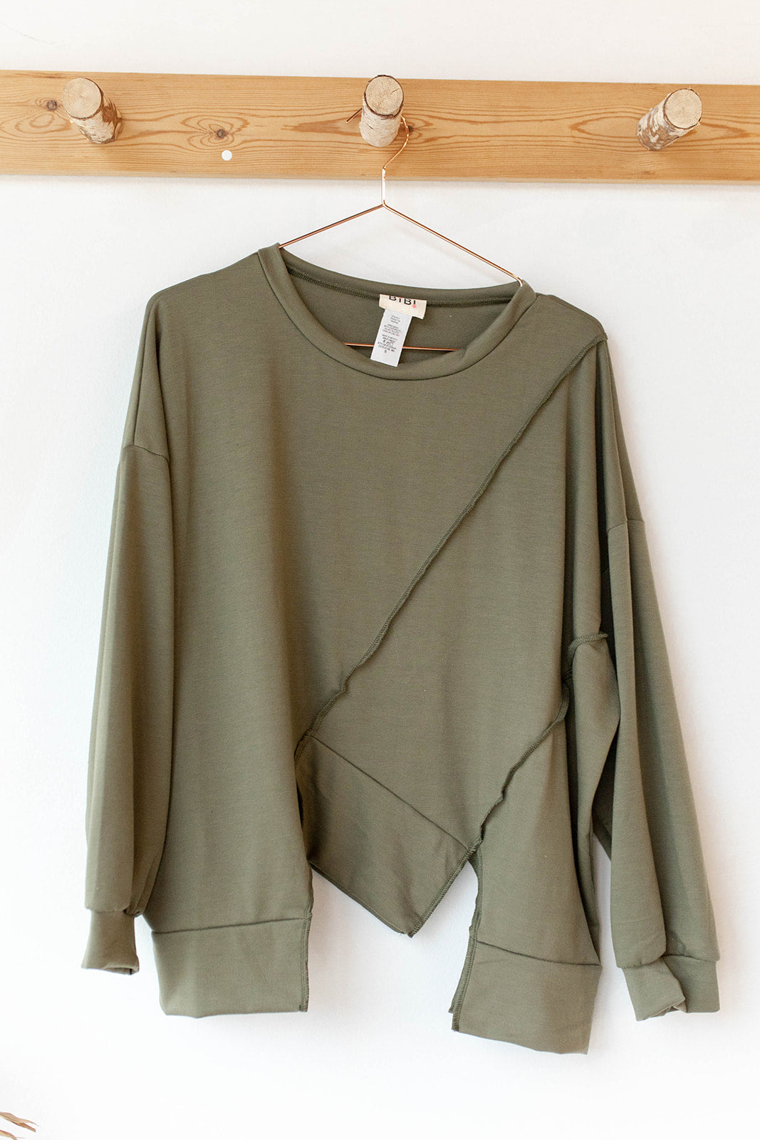 mode, over sized french terry pull over