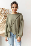 mode, over sized french terry pull over
