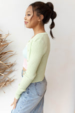 color block cardigan and tank set