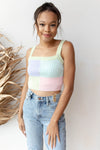 color block cardigan and tank set