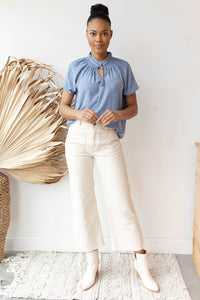 mode, ponza woven top