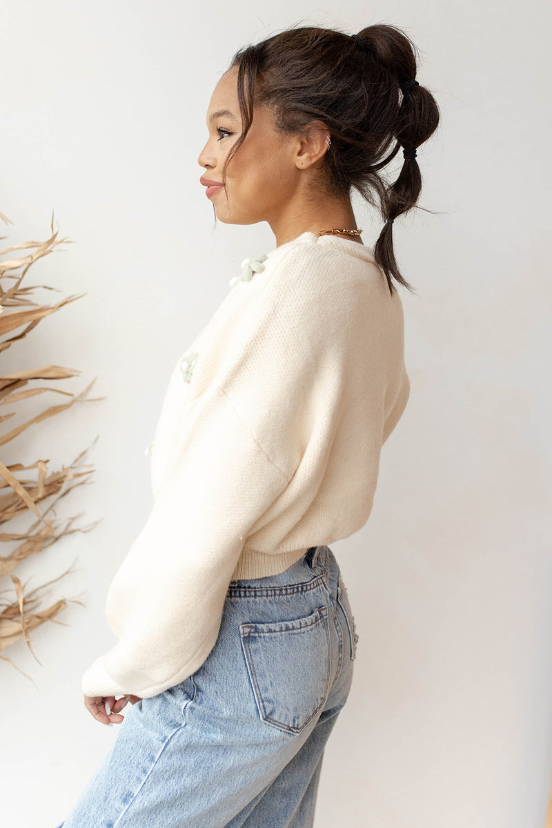 mode, lazy daisy sweater