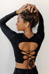 mode, lace up long sleeve