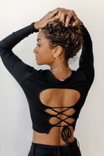 mode, lace up long sleeve
