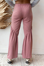 mode, solid shirring pants