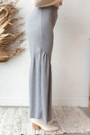 mode, solid shirring pants