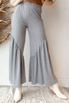 mode, solid shirring pants