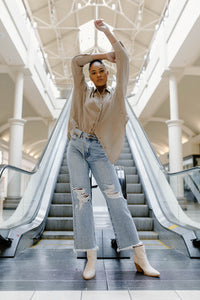 mode, see through button down shirt