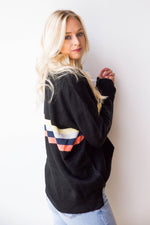 mode, living color striped sweater