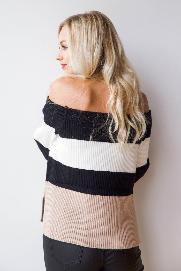mode, shake it off striped sweater