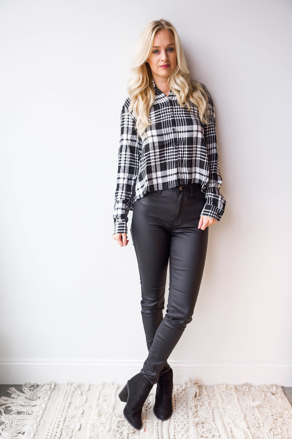 mode, Diane plaid top