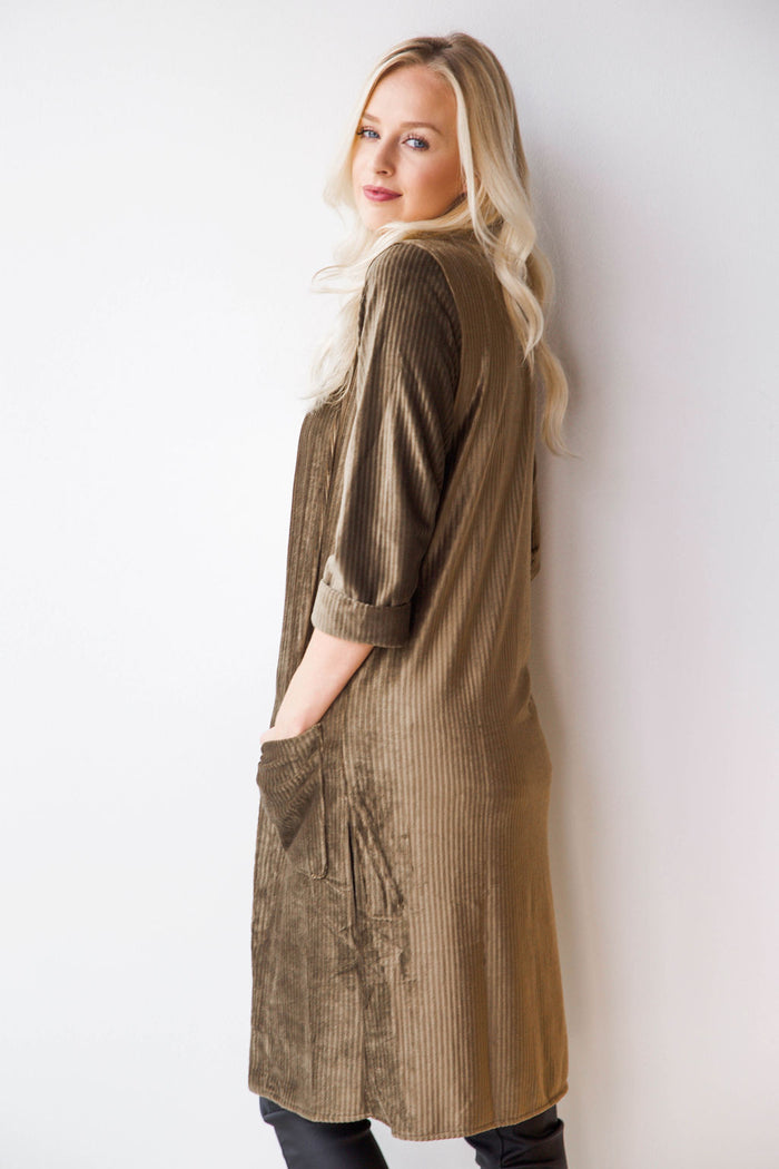 mode, velvety cardi