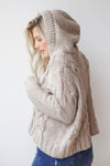 mode, chunky cable cropped hoodie