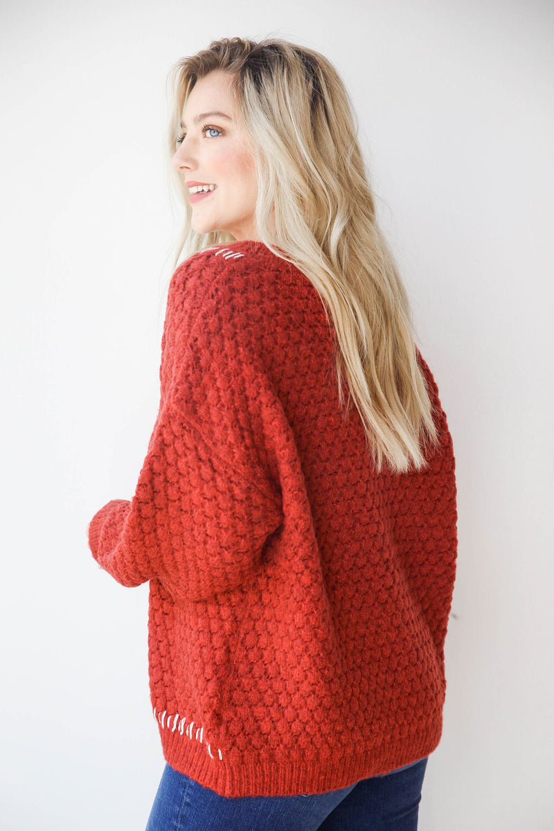 mode, stitched contrast sweater
