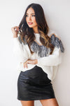 mode, in the fringe sweater