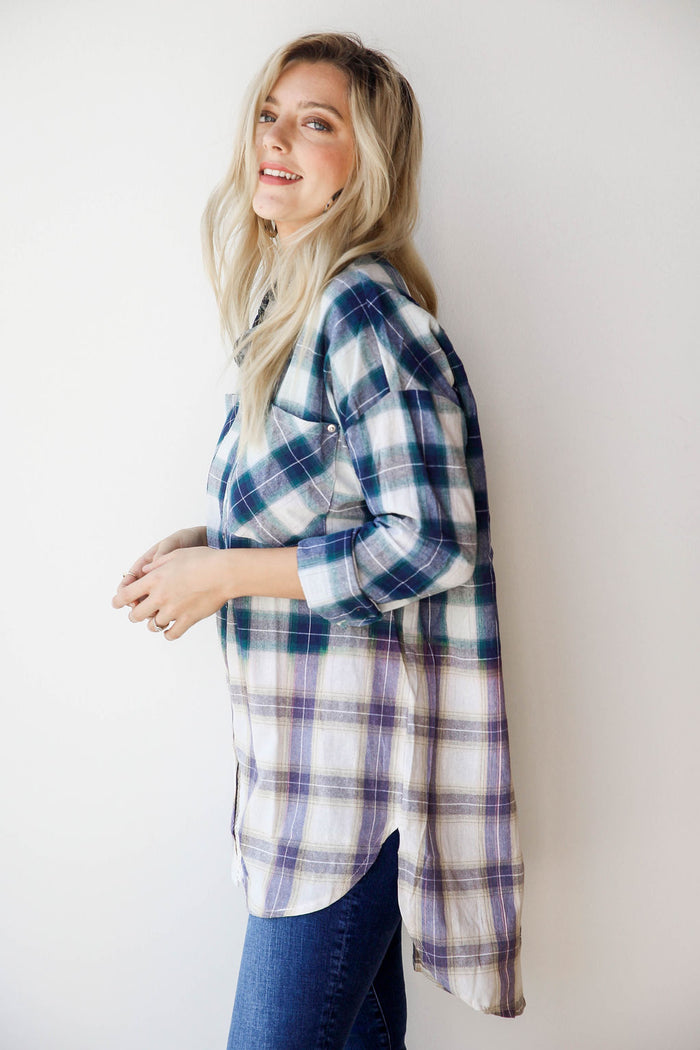 mode, vintage washed + dipped plaid