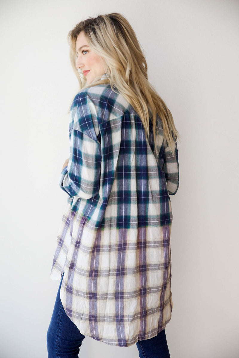 mode, vintage washed + dipped plaid