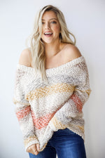 mode, survivor stripes sweater
