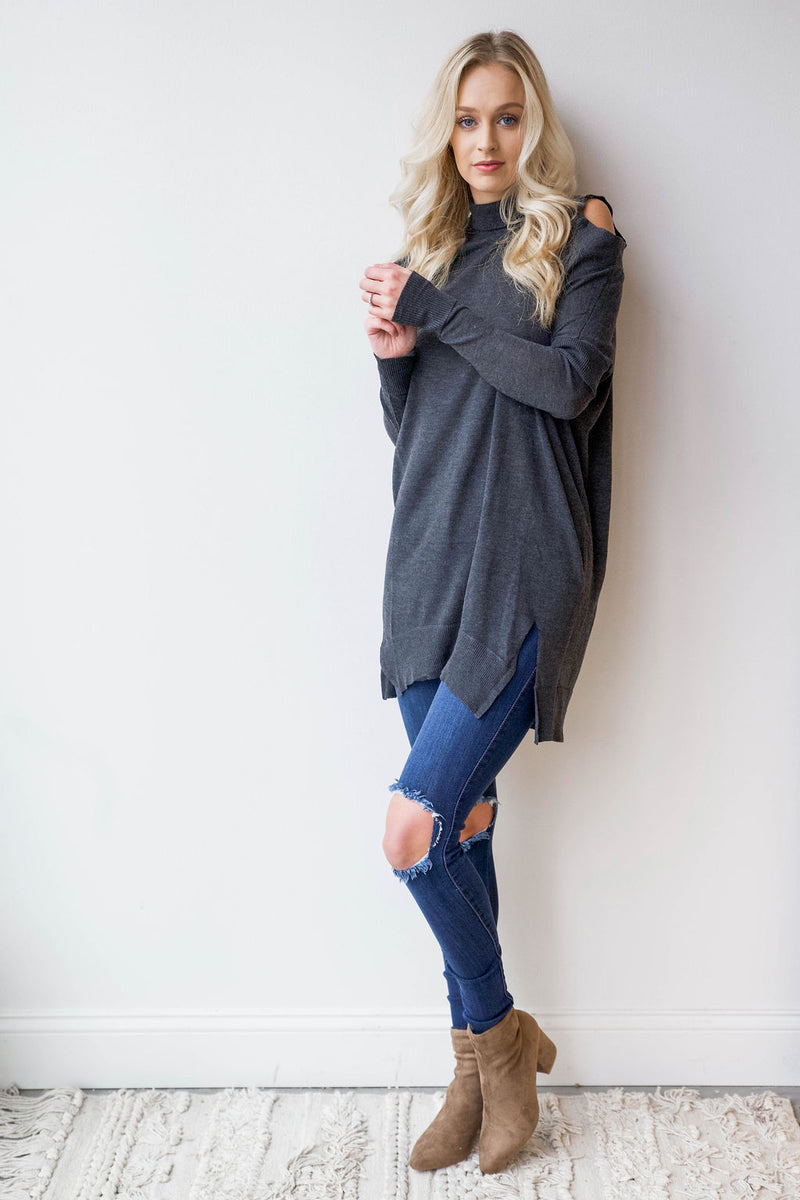 mode, cold shoulder tunic/dress