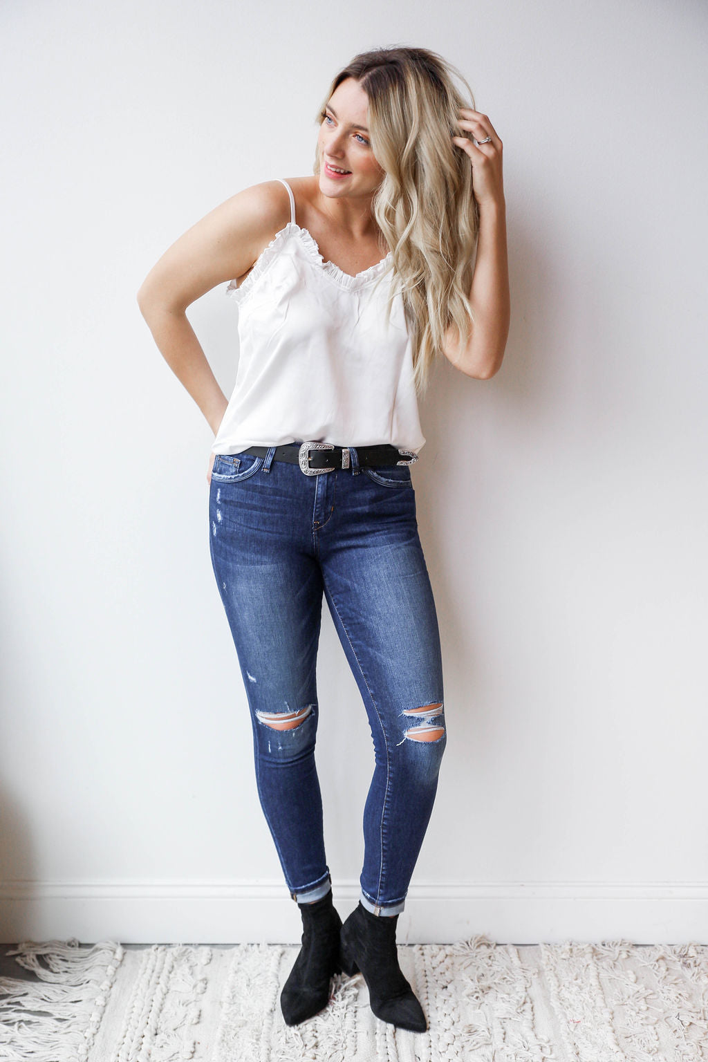 mode, staple silk cami