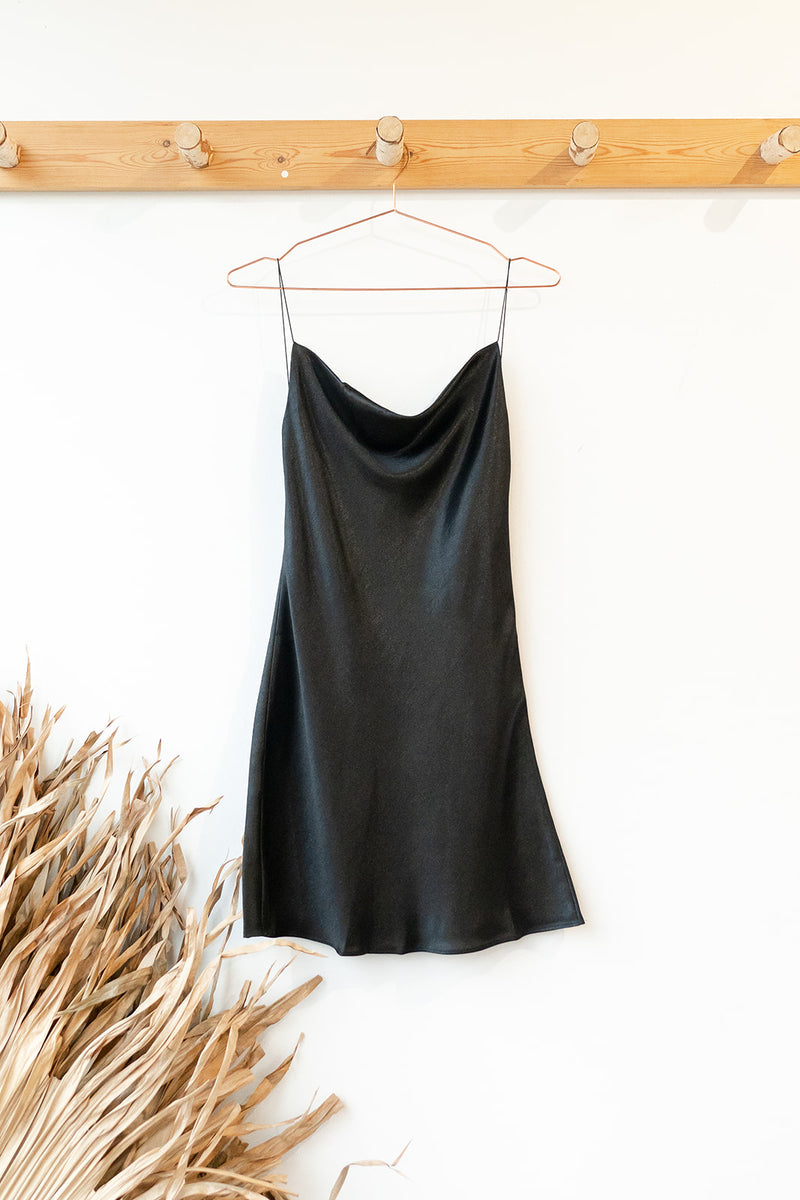 mode, feelin sassy satin dress