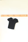 scoop neck cap sleeve top