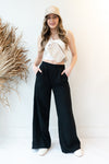 mode, wide leg sweat pants