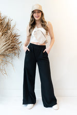 mode, wide leg sweat pants