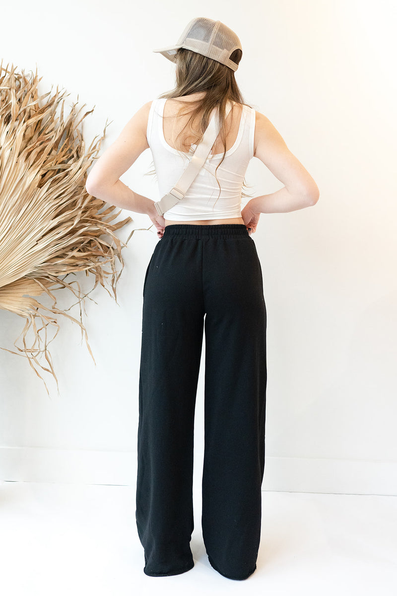 wide leg sweat pants