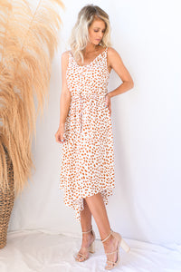 mode, sling v-neck dress