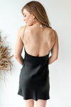 mode, feelin sassy satin dress