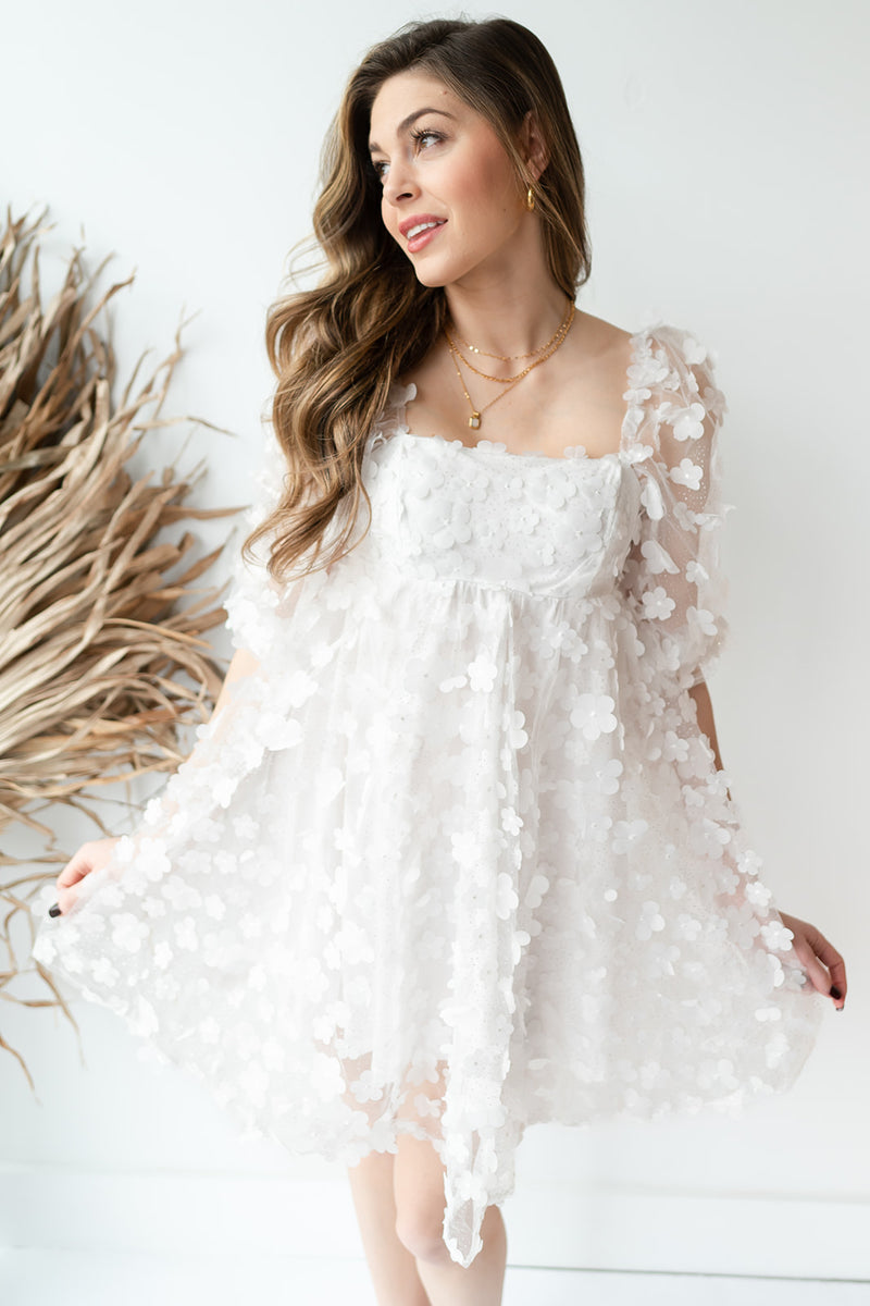 mode, bride to be mini dress
