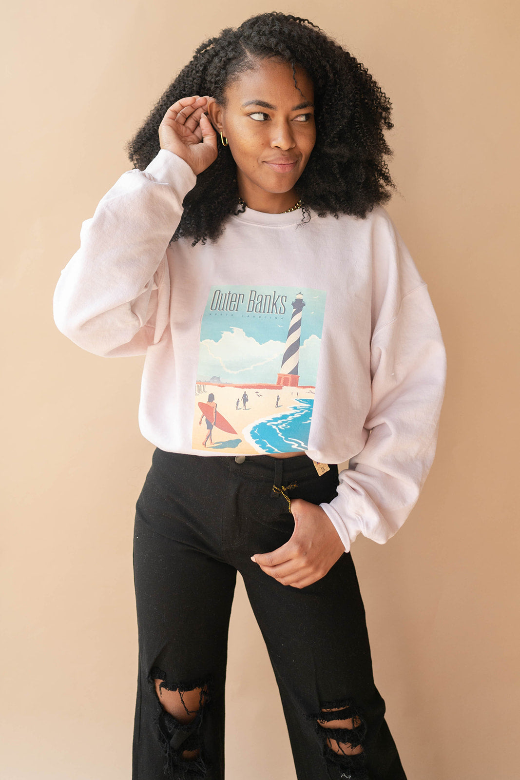 mode, outer banks sweater
