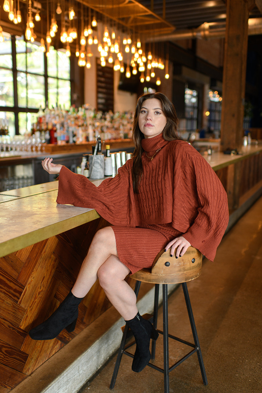 mode, dressed for the occasion crop turtleneck
