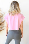 mode, cap sleeve cropped tee