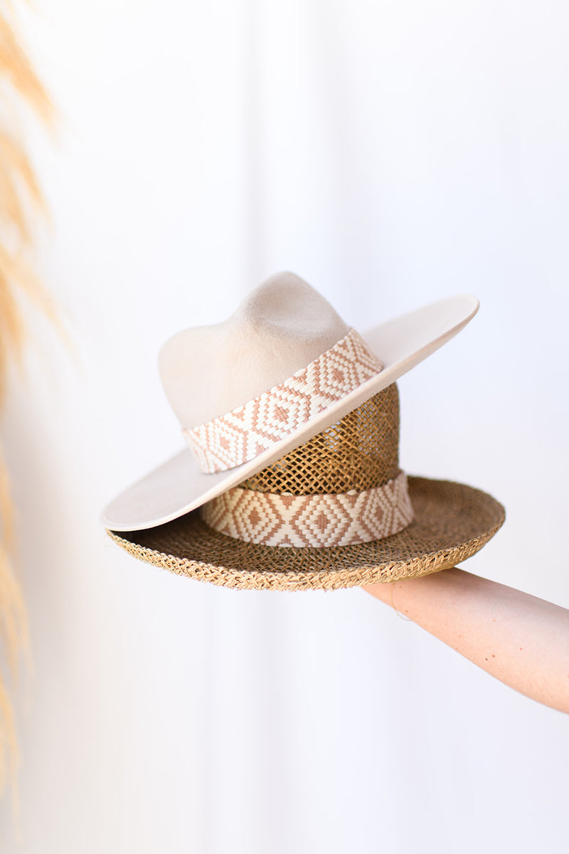 mode, sienna seagrass hat
