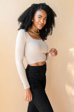 mode, savanna longsleeve crop top