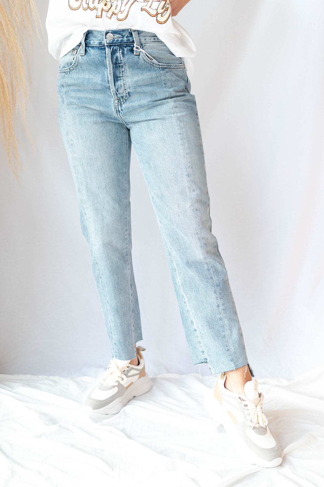 mode, charlie high rise reconstructed jeans