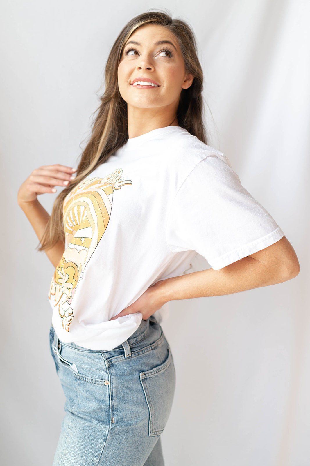 mode, happy mind happy life tee