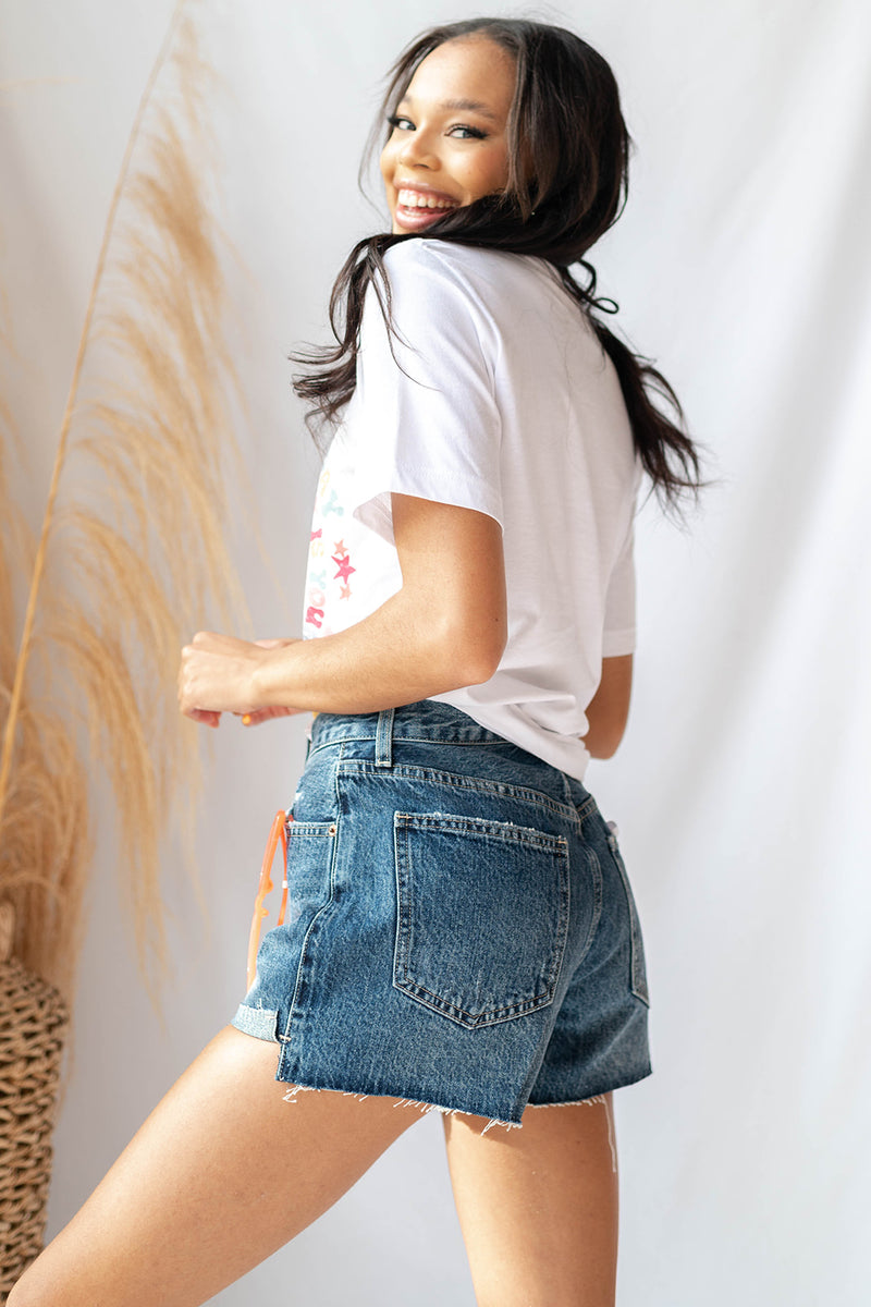 mode, kylee relaxed high rise cuffed shorts