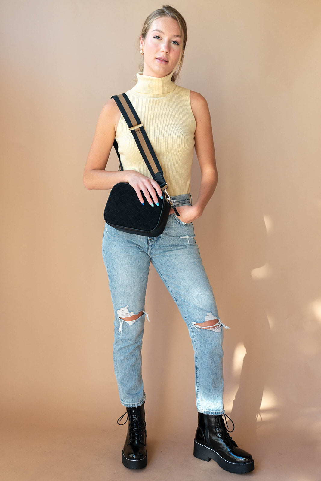 mode, emerie turtleneck neck top