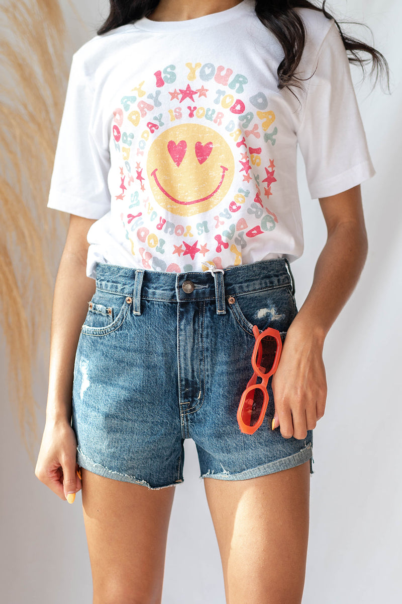 mode, kylee relaxed high rise cuffed shorts