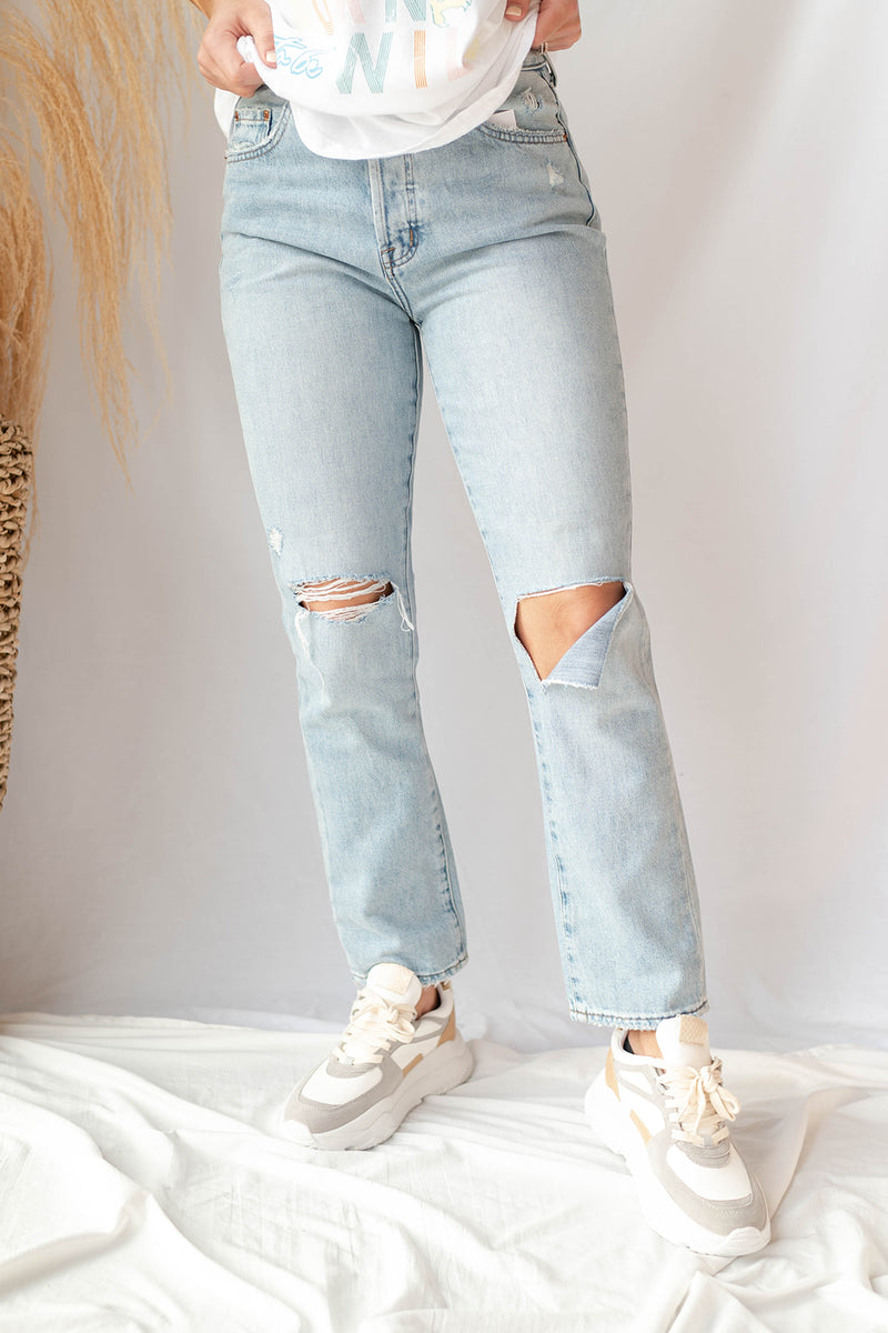 mode, keaton high rise slim straight jeans 2.0