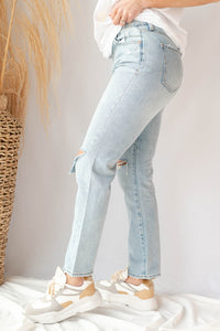 mode, keaton high rise slim straight jeans 2.0