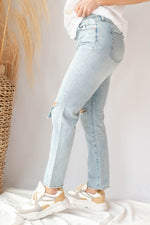 mode, keaton high rise slim straight jeans 2.0