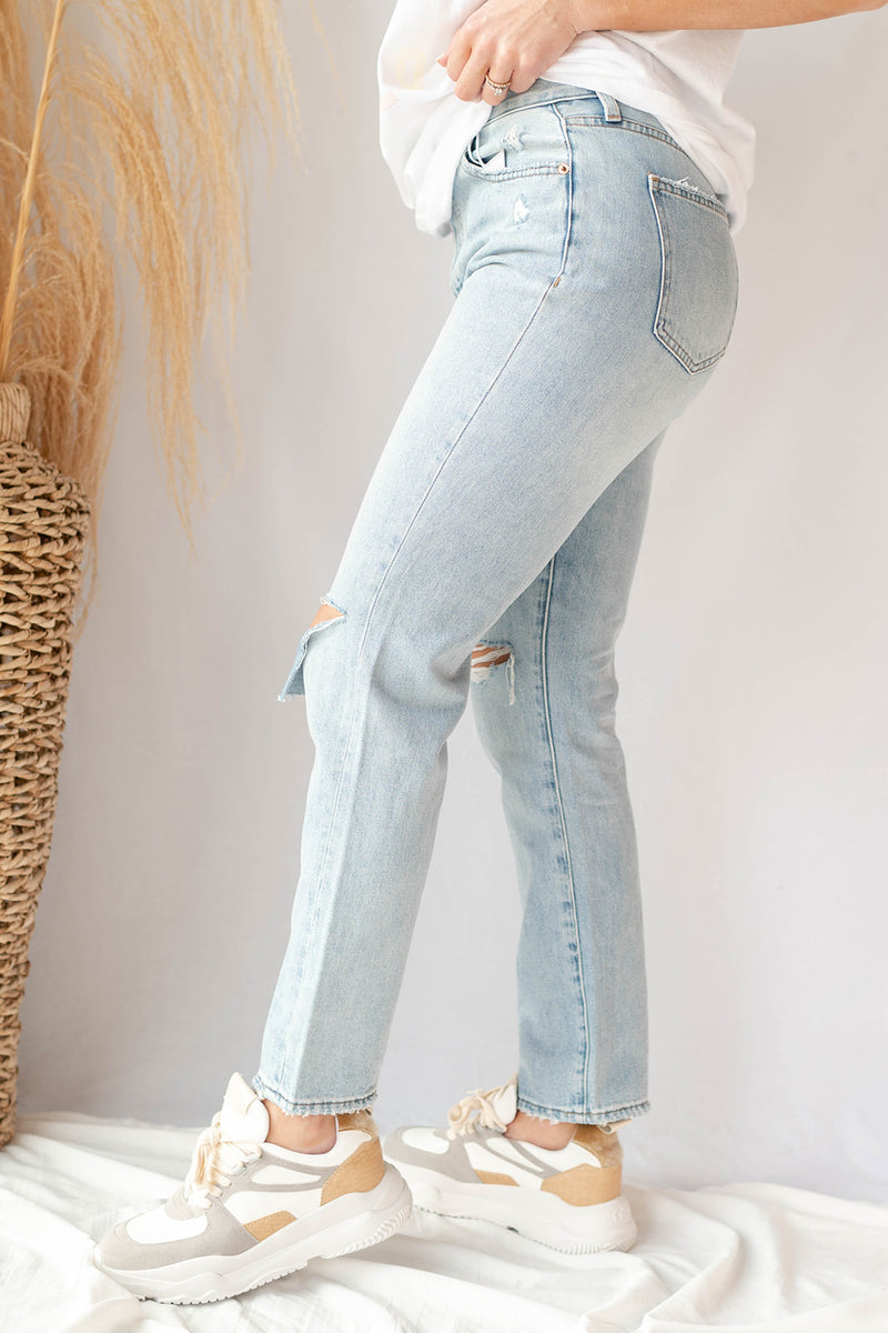 mode, keaton high rise slim straight jeans 2.0