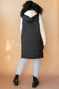 mode, long puffer vest